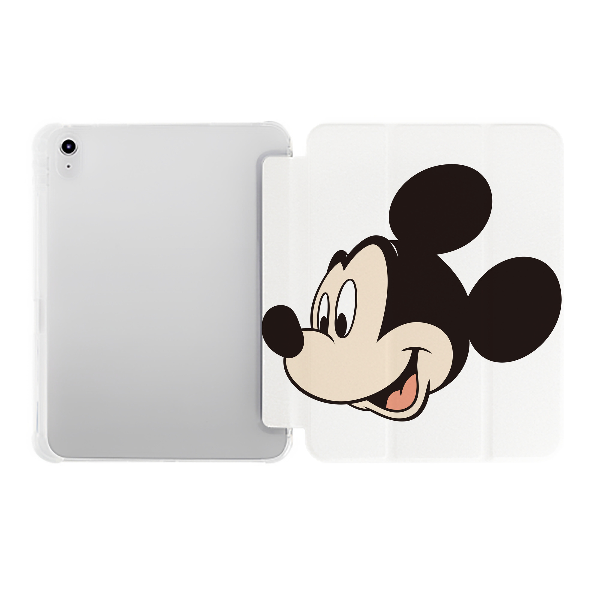 （画像用） ミッキーマウス Mickey Mouse IPad ケース ペン収納付き 三つ折りスタンド PUレザー×シリコン 対応機種9.5/10.5/10.9インチ